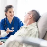 nurse taking care of a patient